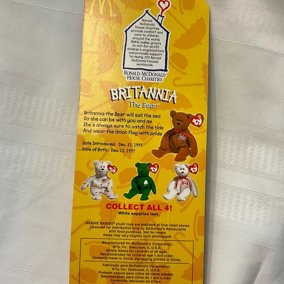 Rare Error Ty Beanie Babies International Bears. Full set of 4. Retired. - Picture 8 of 12